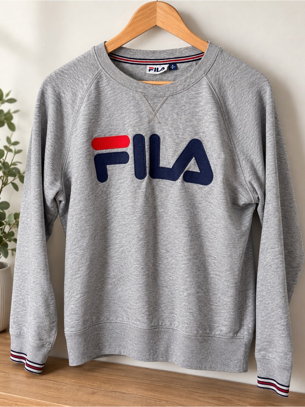 FILA Women’s Grey Logo Sweatshirt – Size S/P